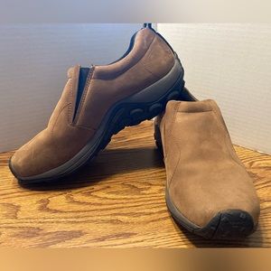 Merrell Men’s Jungle Moc Brown Nubuck, Wide Width, Size 10W, EUC, Suede, Quality